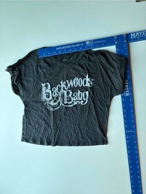 Backwoods Baby Black Graphic Crop Tee by bandit
